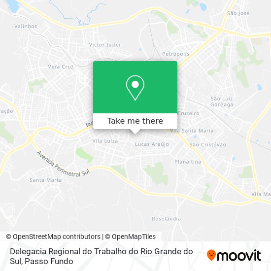 Mapa Delegacia Regional do Trabalho do Rio Grande do Sul
