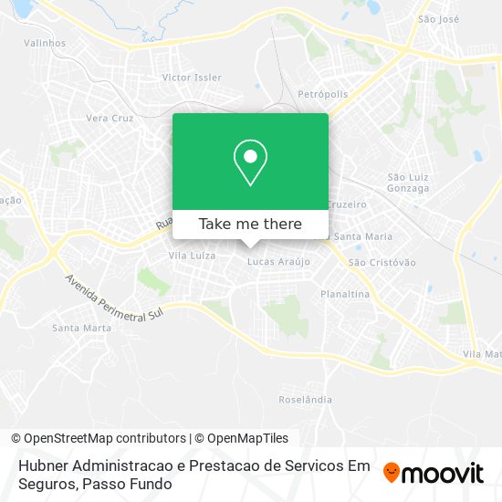 Hubner Administracao e Prestacao de Servicos Em Seguros map