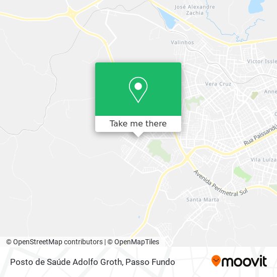 Mapa Posto de Saúde Adolfo Groth