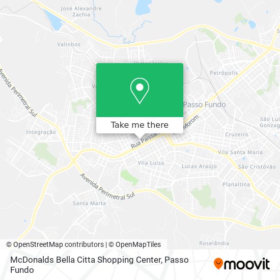 Mapa McDonalds Bella Citta Shopping Center
