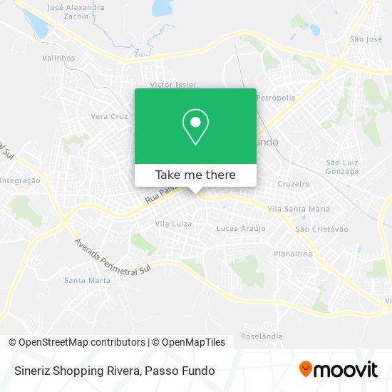 Mapa Sineriz Shopping Rivera