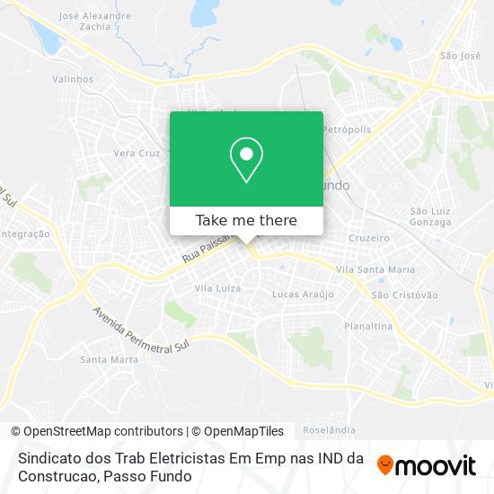 Sindicato dos Trab Eletricistas Em Emp nas IND da Construcao map