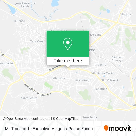 Mr Transporte Executivo Viagens map