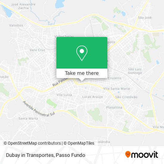 Dubay in Transportes map