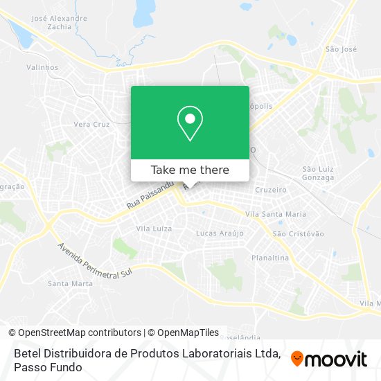 Mapa Betel Distribuidora de Produtos Laboratoriais Ltda