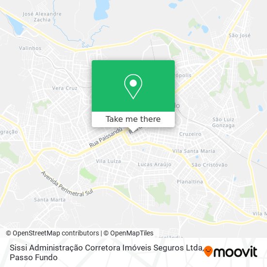 Sissi Administração Corretora Imóveis Seguros Ltda map
