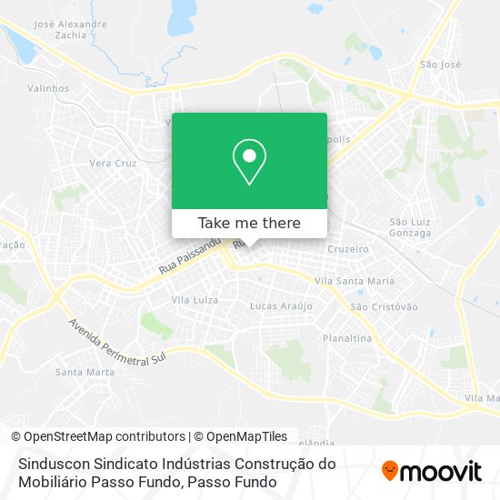 Sinduscon Sindicato Indústrias Construção do Mobiliário Passo Fundo map