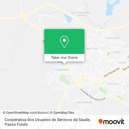 Mapa Cooperativa dos Usuarios de Servicos de Saude