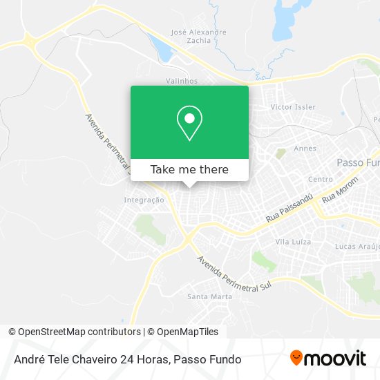 André Tele Chaveiro 24 Horas map