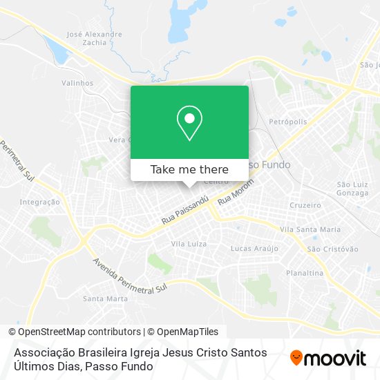 Mapa Associação Brasileira Igreja Jesus Cristo Santos Últimos Dias