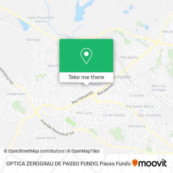 Mapa OPTICA ZEROGRAU DE PASSO FUNDO