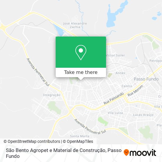 São Bento Agropet e Material de Construção map