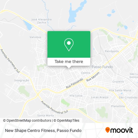 Mapa New Shape Centro Fitness