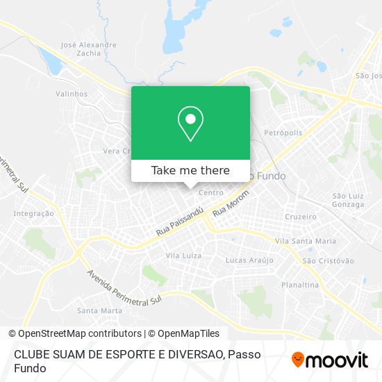 Mapa CLUBE SUAM DE ESPORTE E DIVERSAO