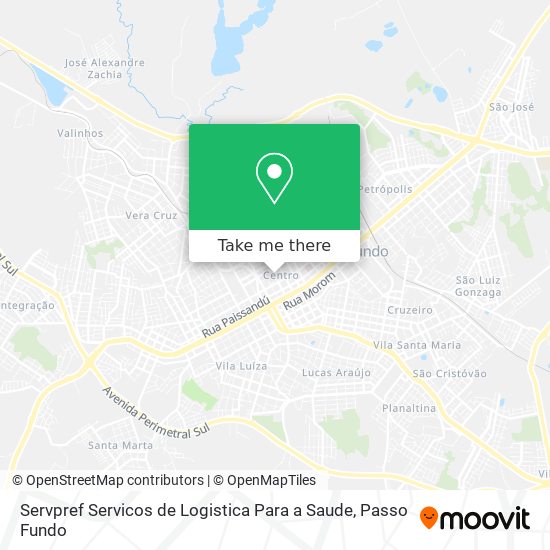 Servpref Servicos de Logistica Para a Saude map