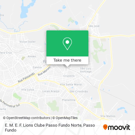 Mapa E. M. E. F. Lions Clube Passo Fundo Norte