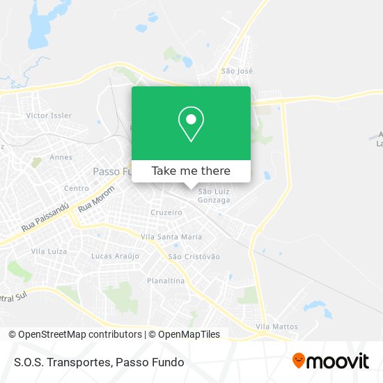 S.O.S. Transportes map