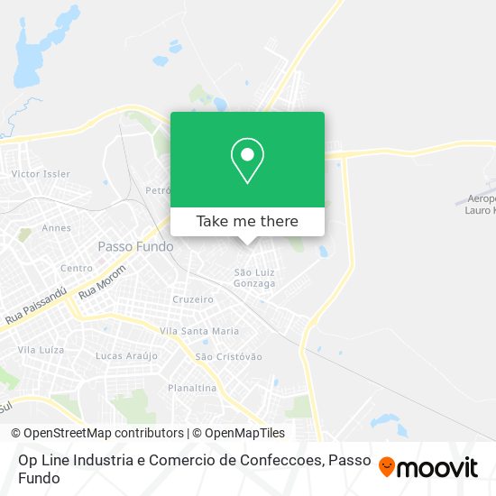 Op Line Industria e Comercio de Confeccoes map