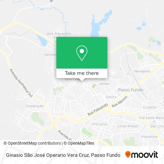 Ginasio São José Operario Vera Cruz map