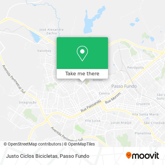 Justo Ciclos Bicicletas map