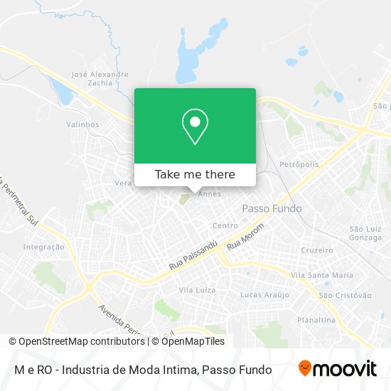 Mapa M e RO - Industria de Moda Intima