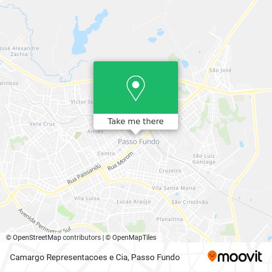 Mapa Camargo Representacoes e Cia