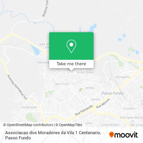 Associacao dos Moradores da Vila 1 Centenario map