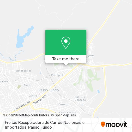 Mapa Freitas Recuperadora de Carros Nacionais e Importados