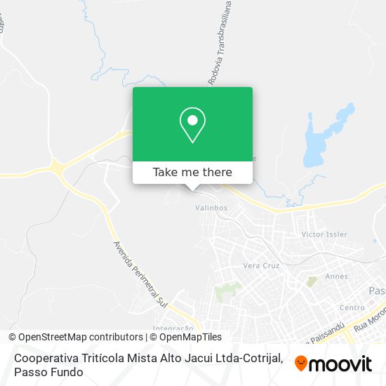 Mapa Cooperativa Tritícola Mista Alto Jacui Ltda-Cotrijal