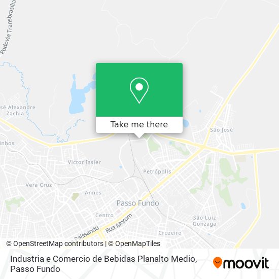 Mapa Industria e Comercio de Bebidas Planalto Medio