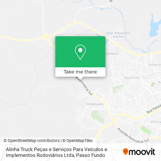 Mapa Alinha Truck Peças e Serviços Para Veículos e Implementos Rodoviários Ltda