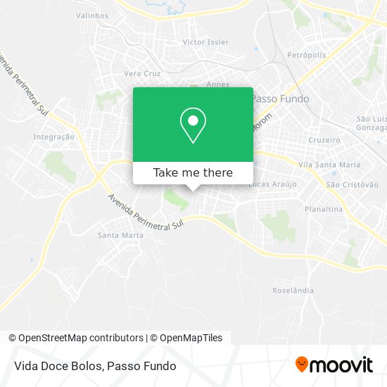 Vida Doce Bolos map