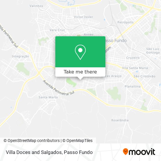 Mapa Villa Doces and Salgados
