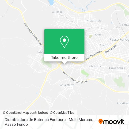 Mapa Distribuidora de Baterias Fontoura - Multi Marcas