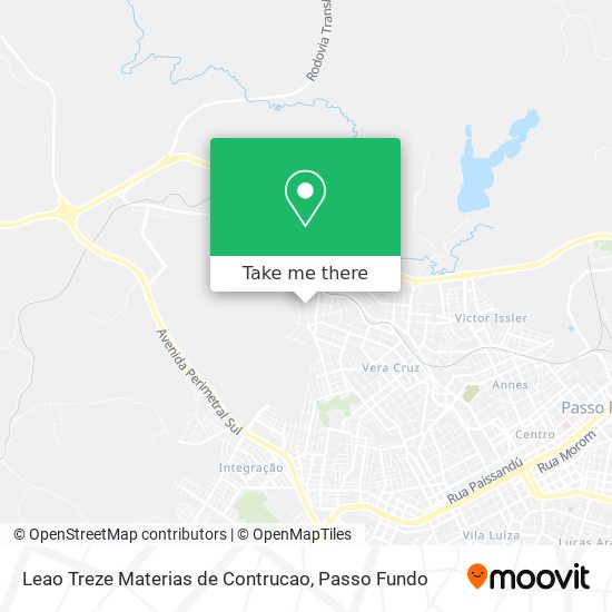 Mapa Leao Treze Materias de Contrucao