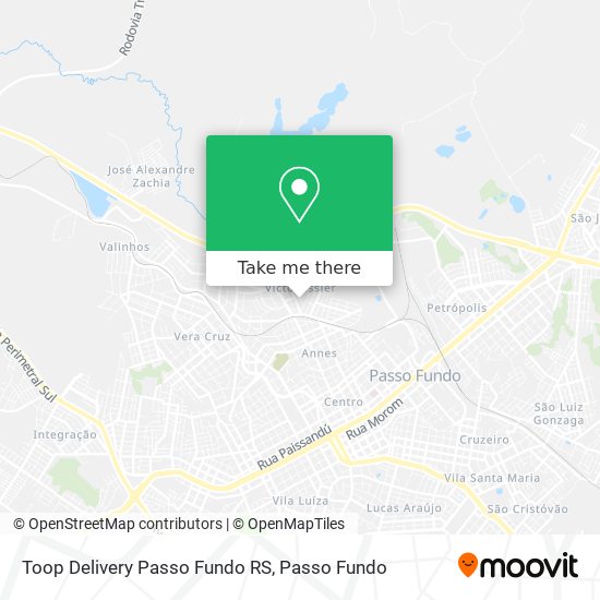 Toop Delivery Passo Fundo RS map