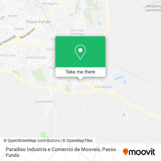 Mapa Paradiso Industria e Comercio de Mooveis