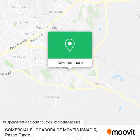 Mapa COMERCIAL E LOCADORA DE MOVEIS ISNADIR