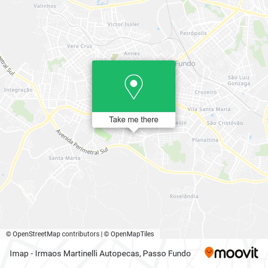 Mapa Imap - Irmaos Martinelli Autopecas
