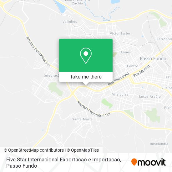 Five Star Internacional Exportacao e Importacao map