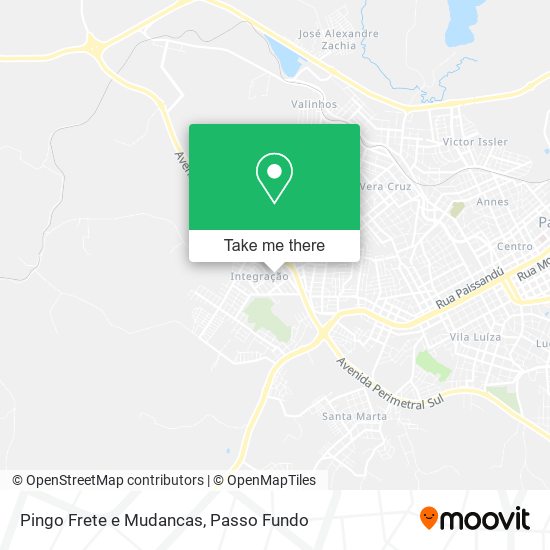 Mapa Pingo Frete e Mudancas