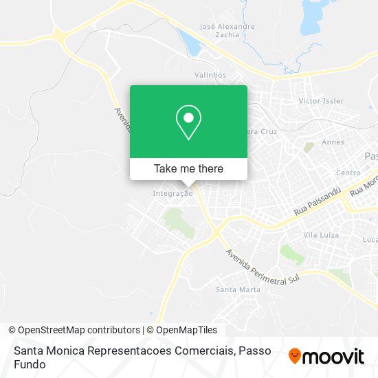 Santa Monica Representacoes Comerciais map