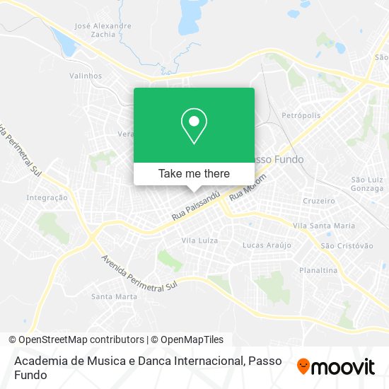 Mapa Academia de Musica e Danca Internacional