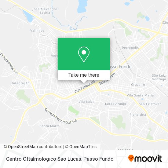 Mapa Centro Oftalmologico Sao Lucas