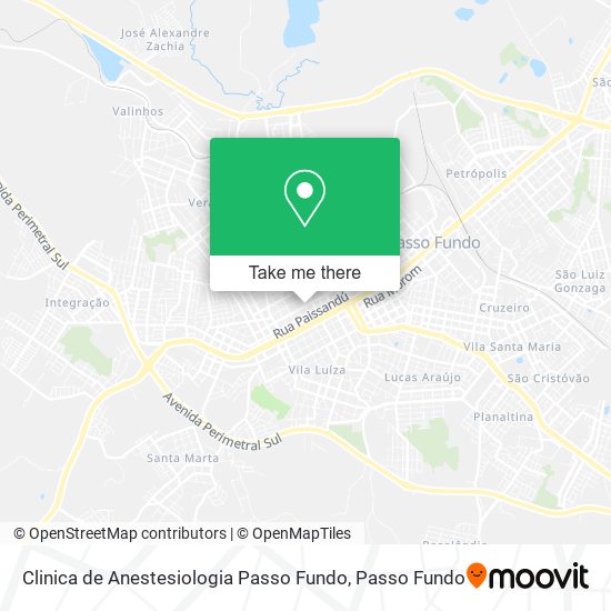 Clinica de Anestesiologia Passo Fundo map