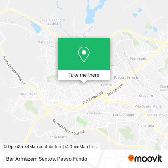 Mapa Bar Armazem Santos