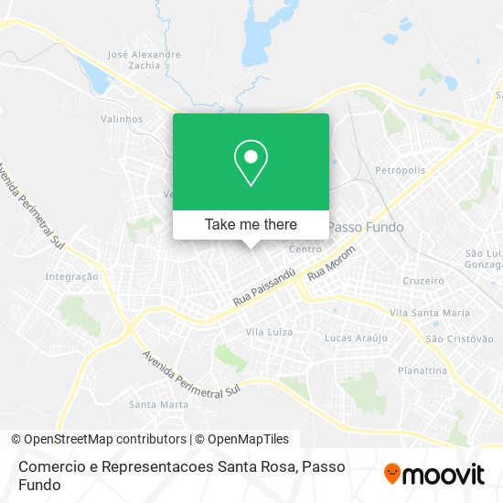 Mapa Comercio e Representacoes Santa Rosa