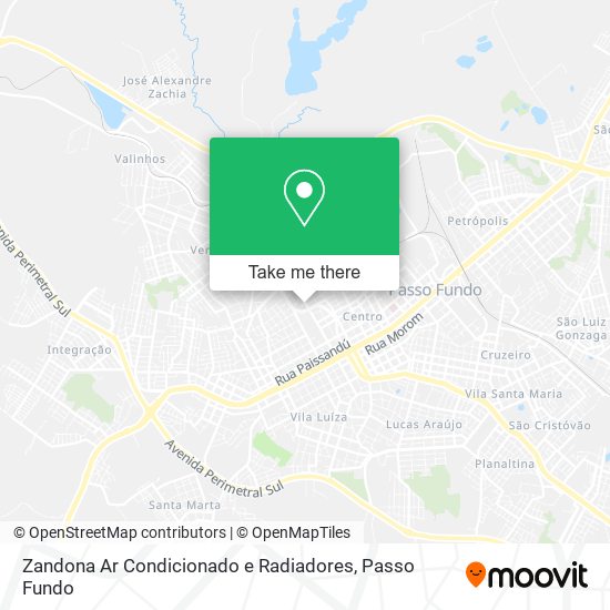 Mapa Zandona Ar Condicionado e Radiadores