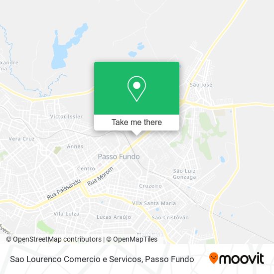 Mapa Sao Lourenco Comercio e Servicos