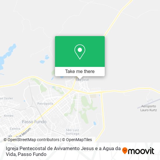 Mapa Igreja Pentecostal de Avivamento Jesus e a Agua da Vida